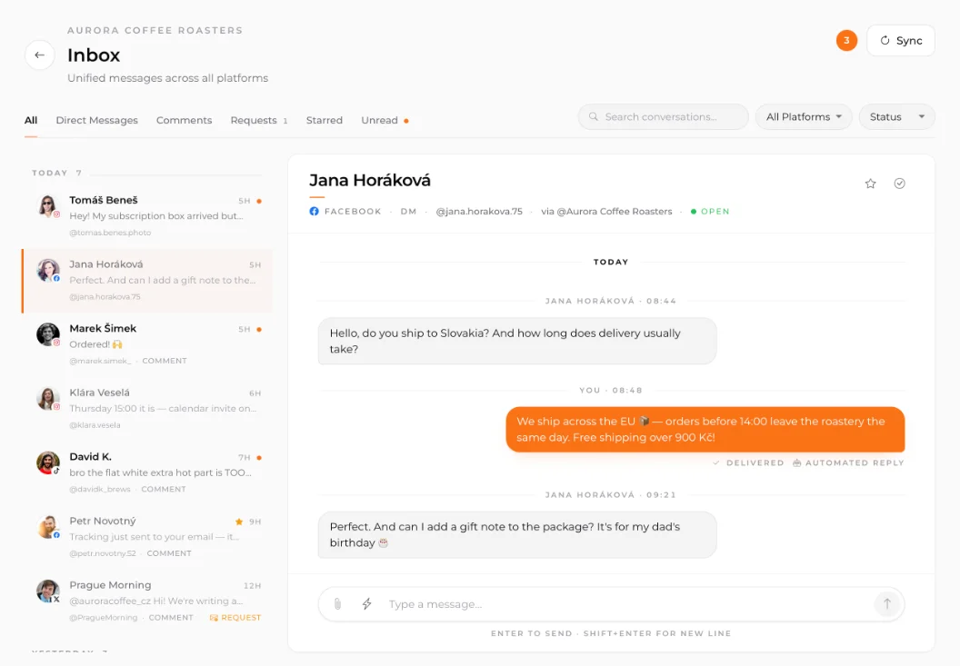 Orion — shared inbox